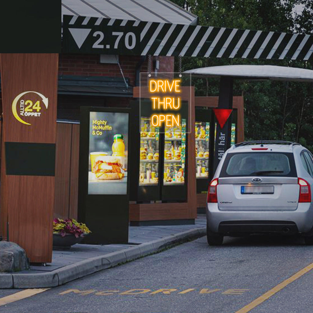 Drive Thru Open LED Neon Sign