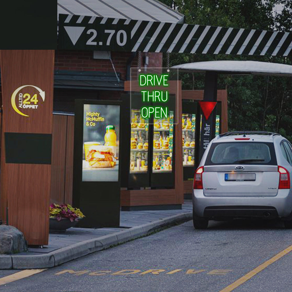 Drive Thru Open LED Neon Sign