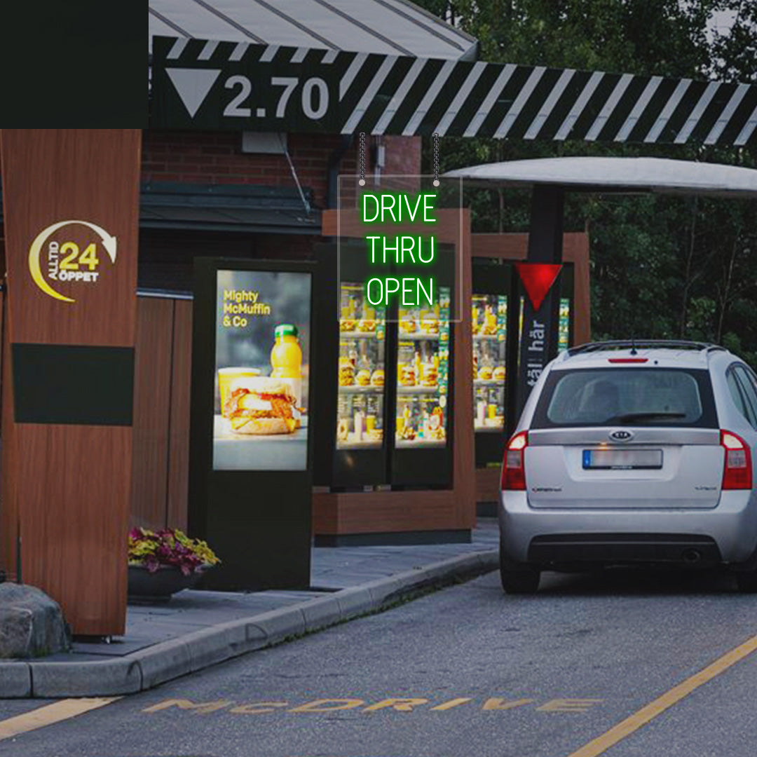 Drive Thru Open LED Neon Sign
