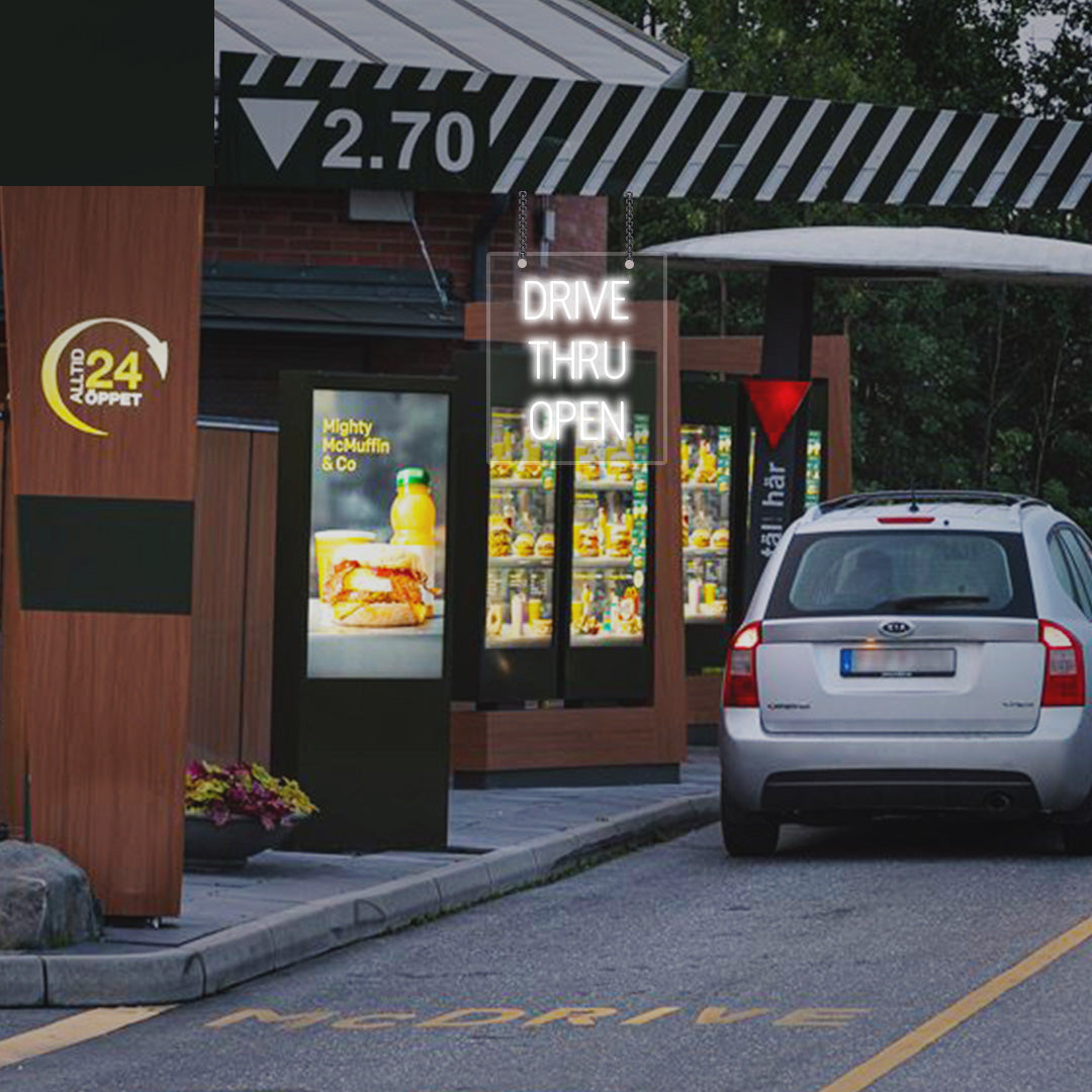 Drive Thru Open LED Neon Sign