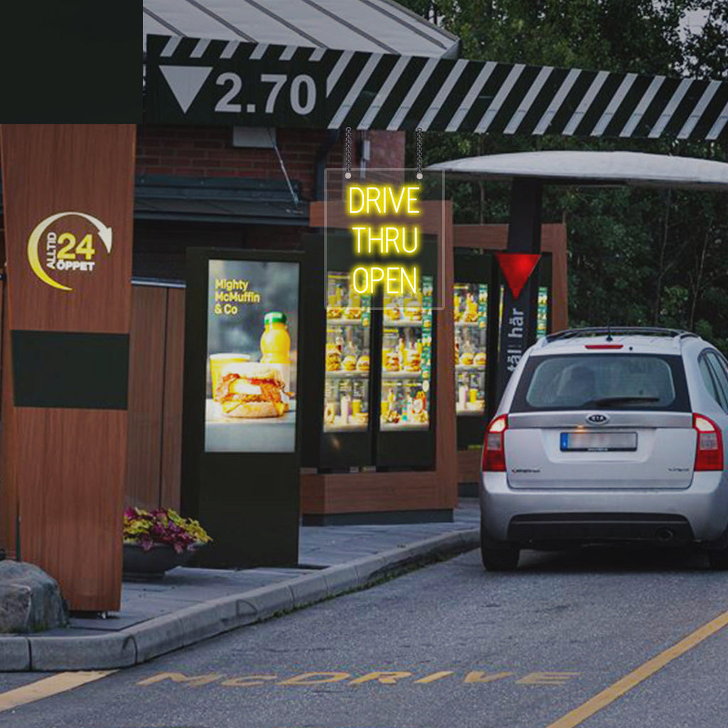 Drive Thru Open LED Neon Sign