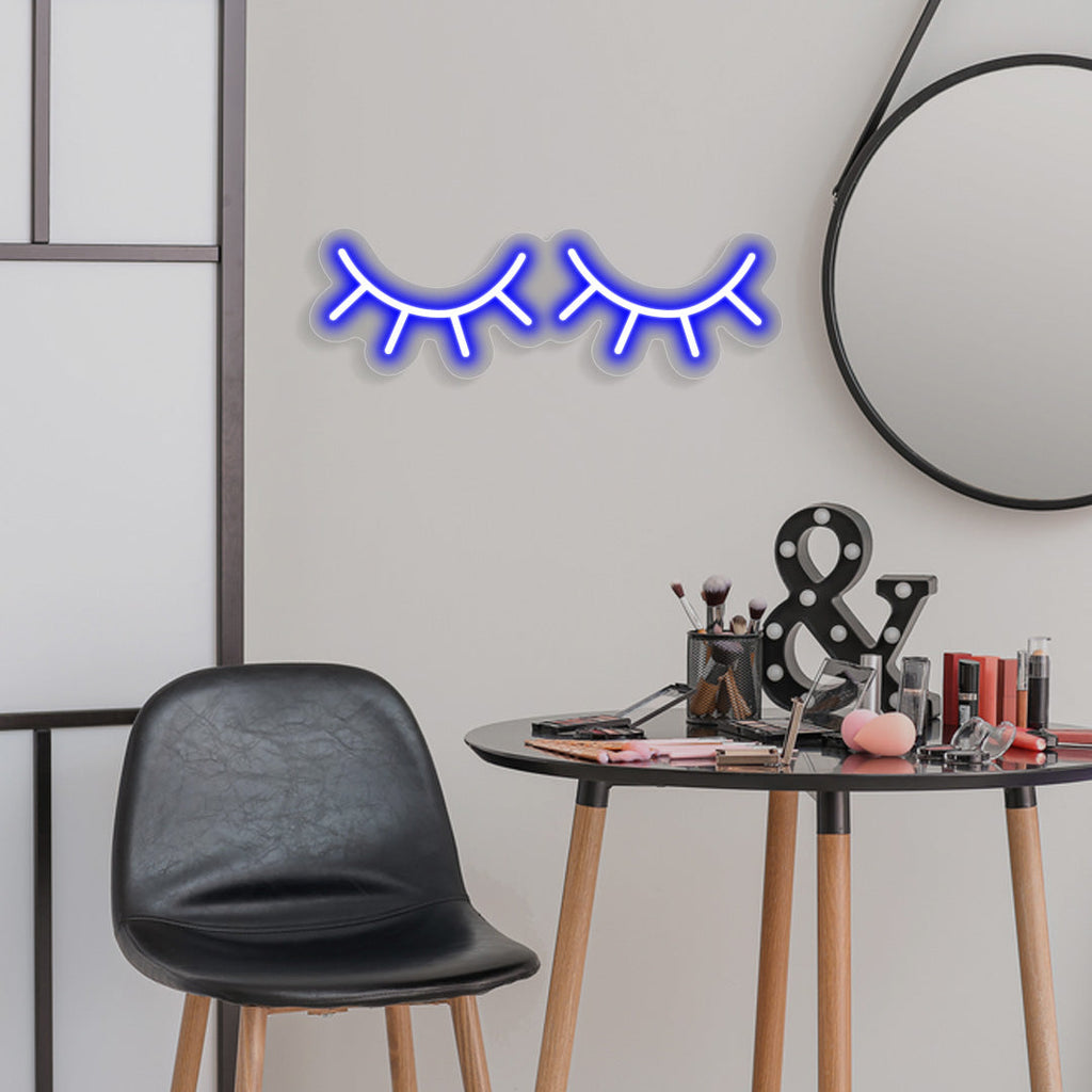 Eye Lashes Neon Sign