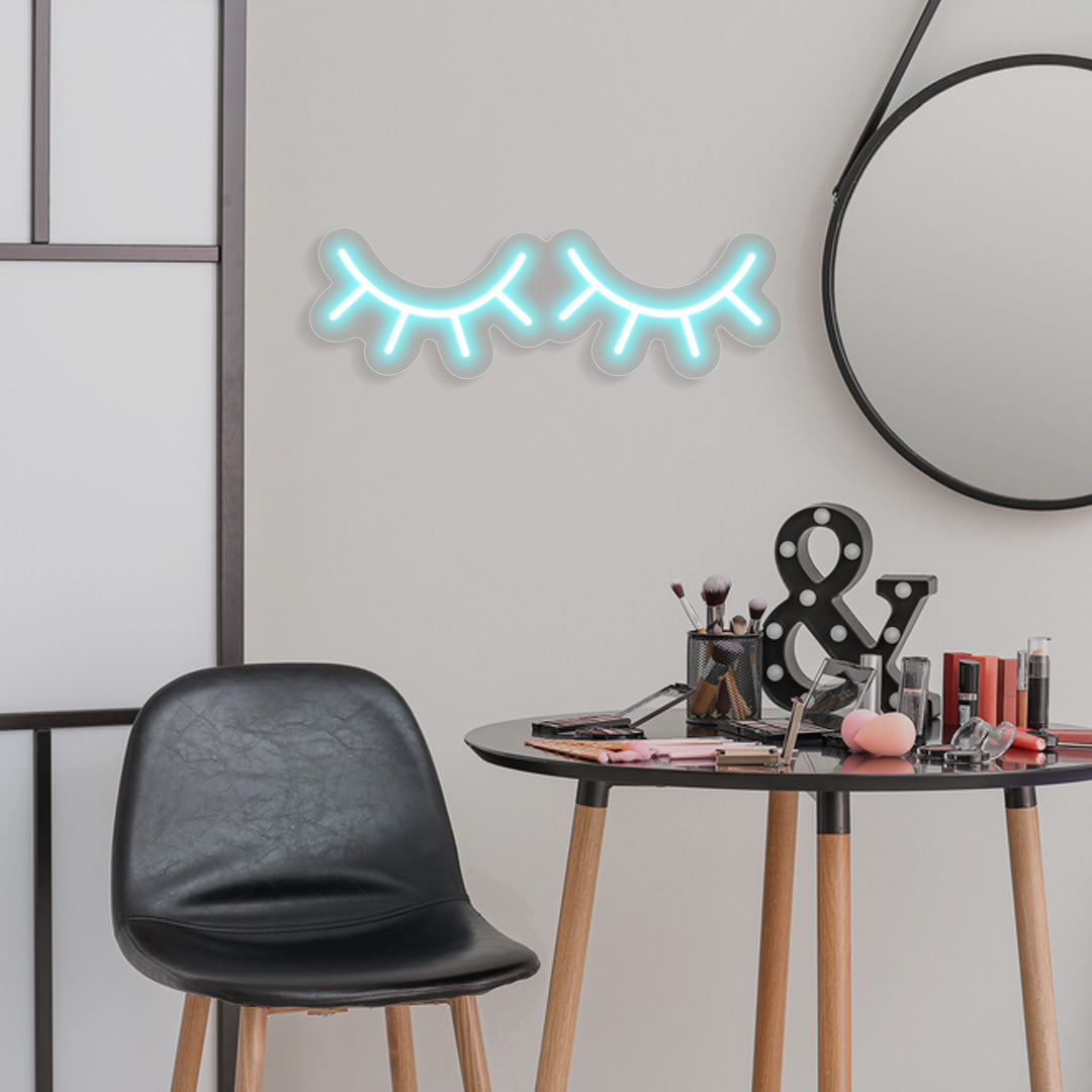 Eye Lashes Neon Sign