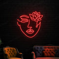 Flower With Face Neon Sign