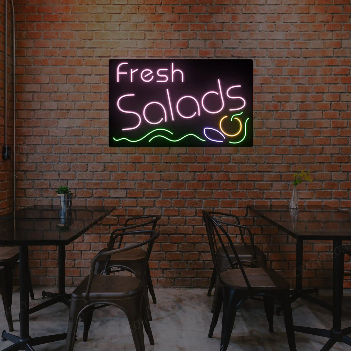 Fresh Salad Multicolor Neon Sign
