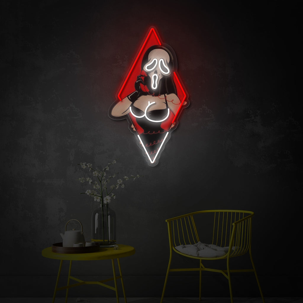 Ghost Lady LED Neon Sign | Pop Art Wall Decor