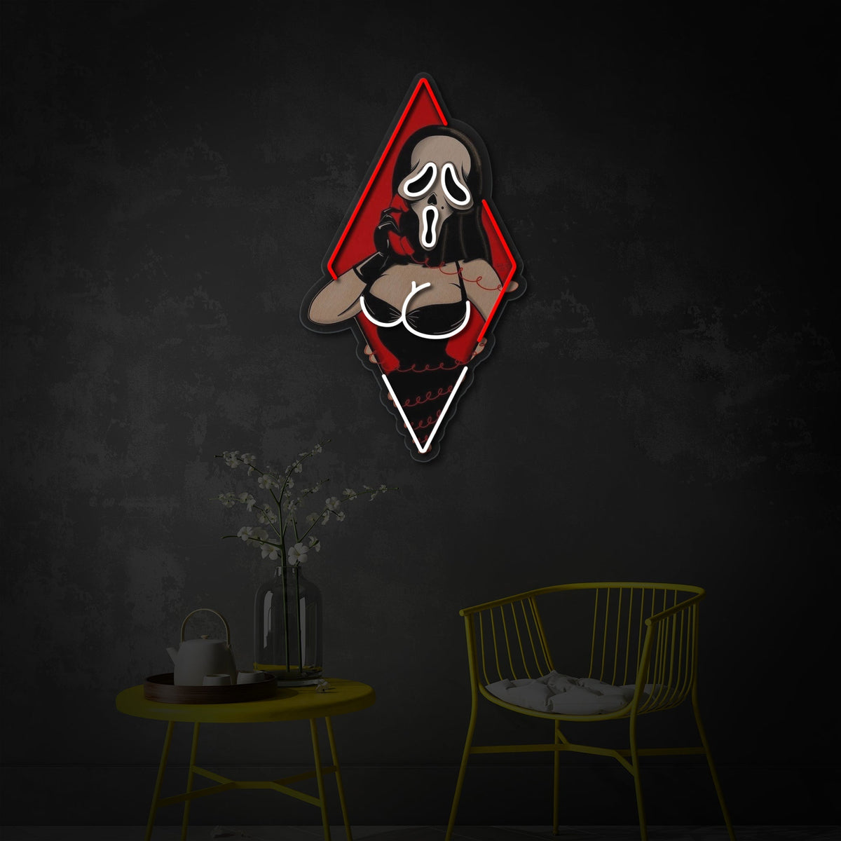 Ghost Lady LED Neon Sign | Pop Art Wall Decor