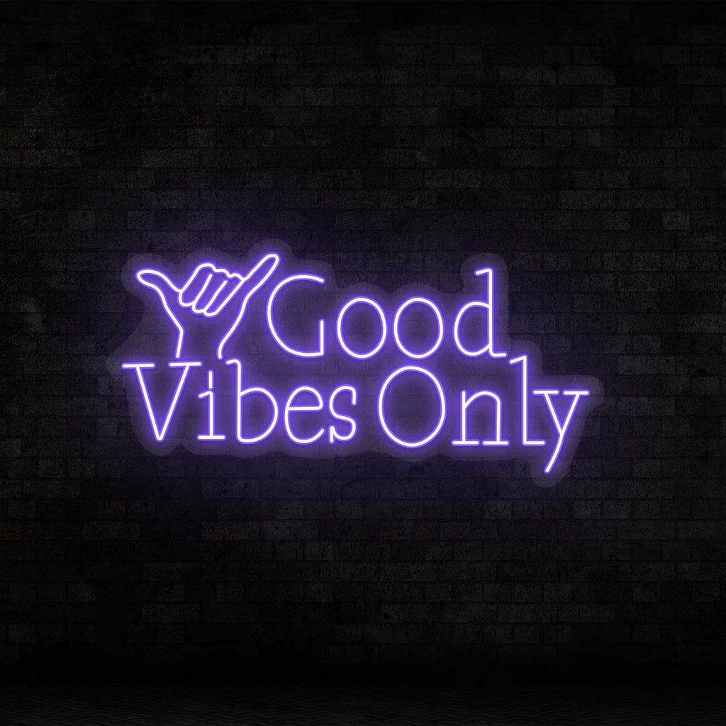 Good Vibes Only LED Neon Sign