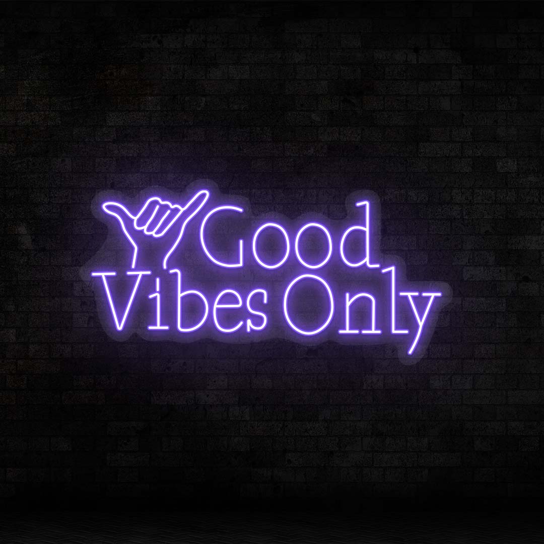 Good Vibes Only LED Neon Sign