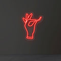 Hand Holding Eyelash Neon Sign