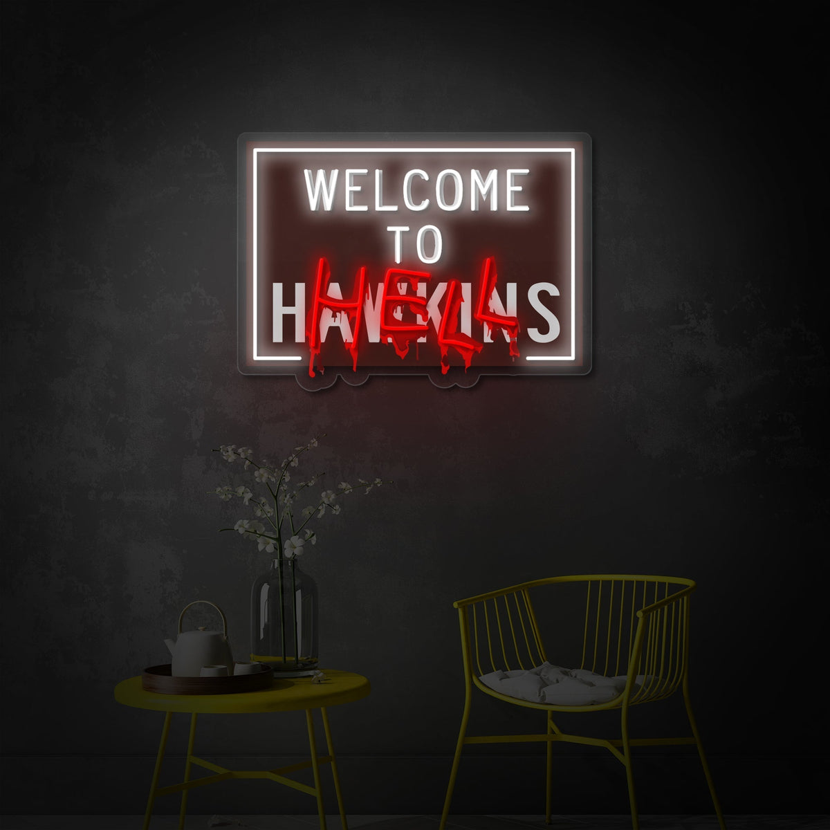 Hell Welcome LED Neon Sign | Gothic Wall Art