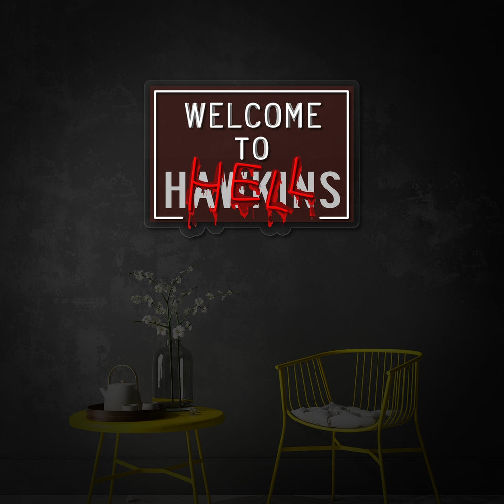 Hell Welcome LED Neon Sign | Gothic Wall Art