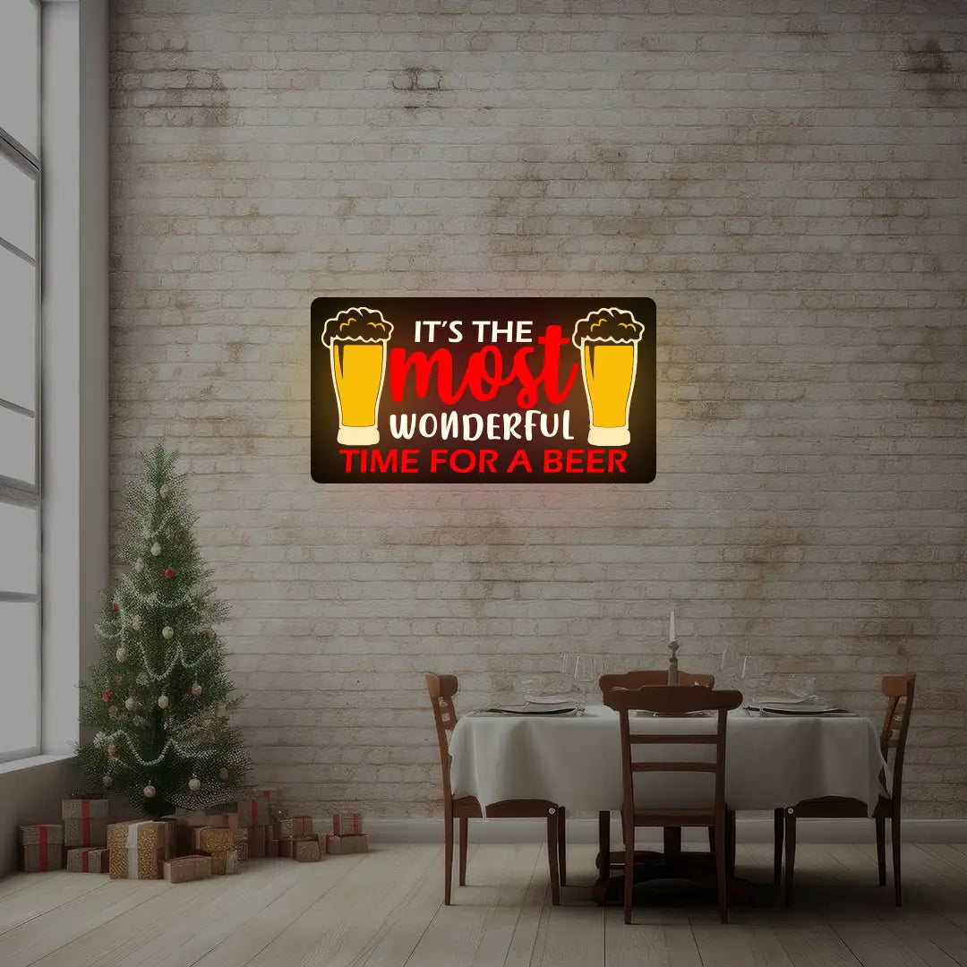 It's The Most Wonderful Time For Beer LED Neon Sign