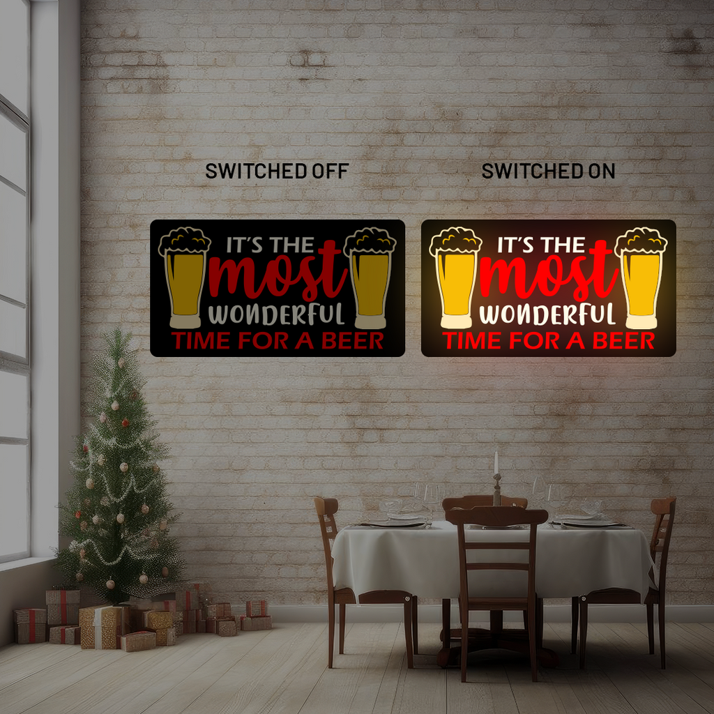 It's The Most Wonderful Time For Beer LED Neon Sign