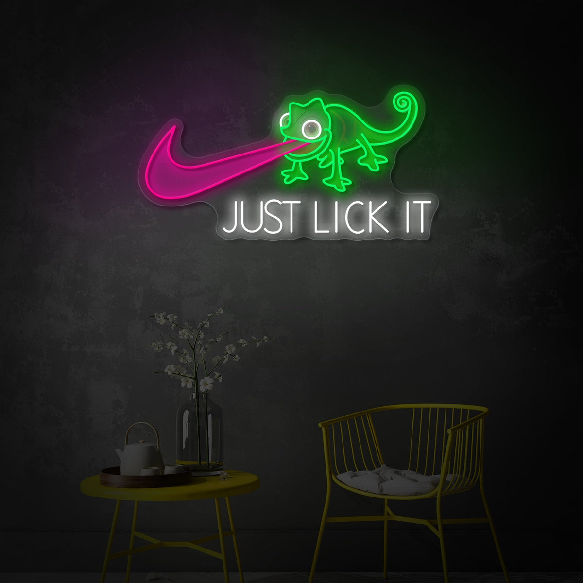 Just Lick It LED Neon Sign | Pop Art Wall Decor
