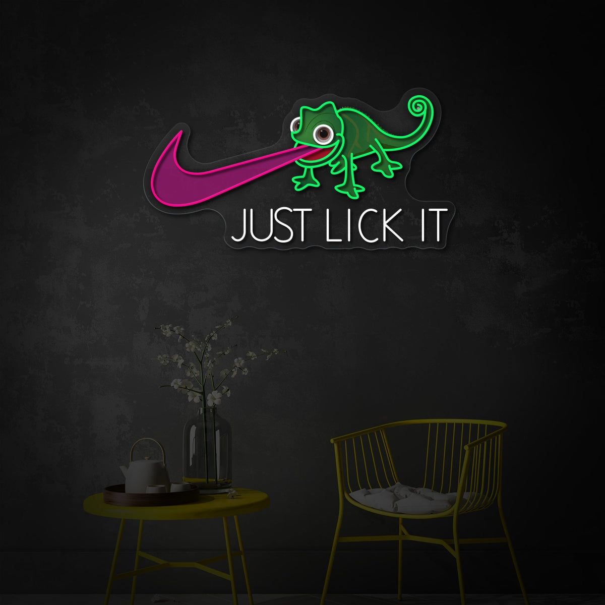 Just Lick It LED Neon Sign | Pop Art Wall Decor