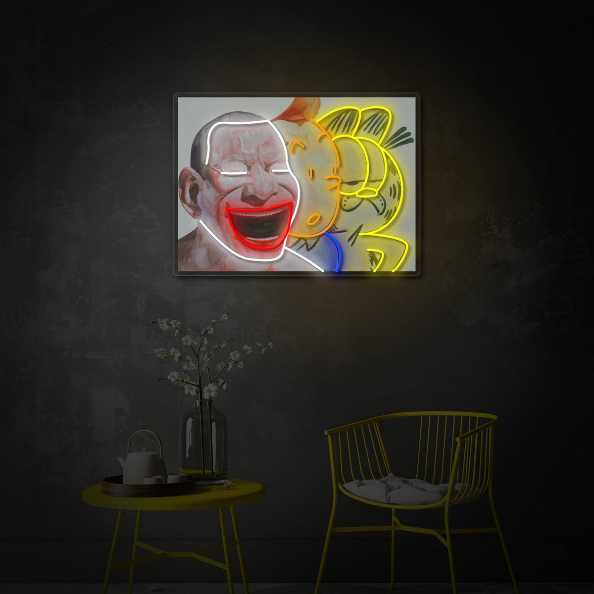 Laughing Man LED Neon Sign | Pop Art Wall Decor