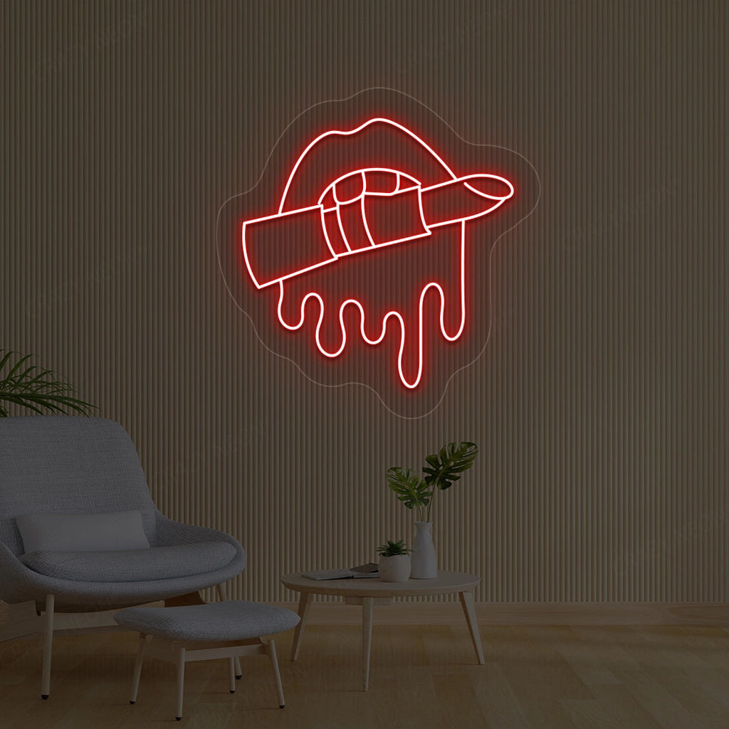 Lipstick Makeup Artist Neon Sign