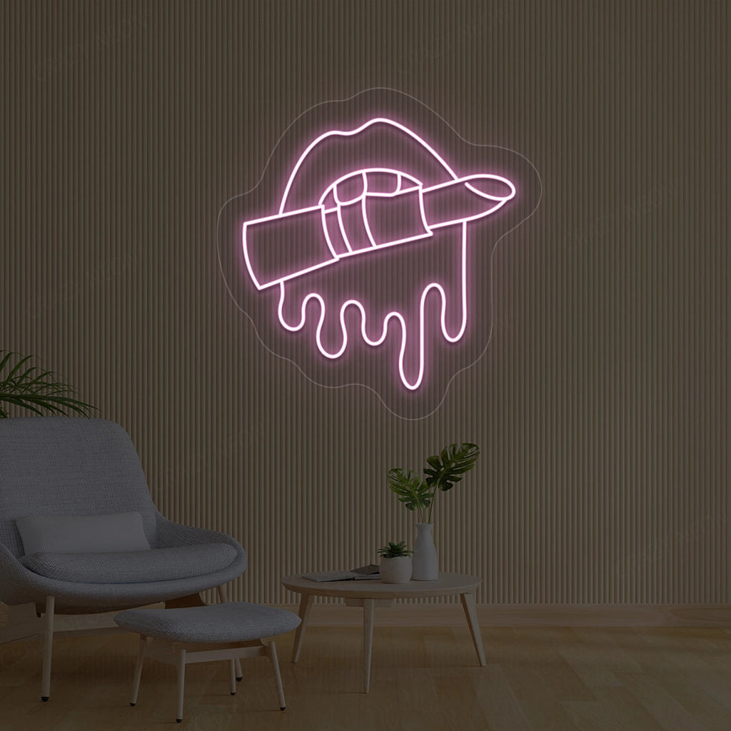 Lipstick Makeup Artist Neon Sign