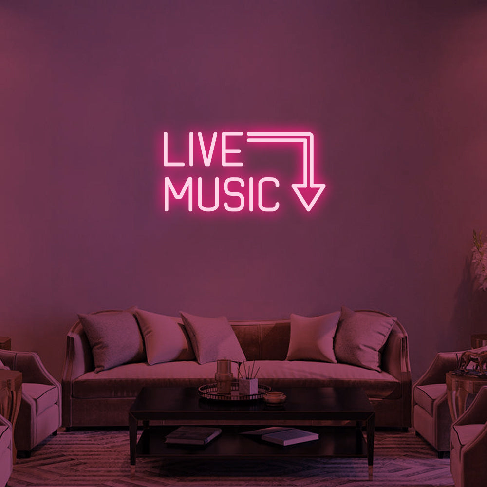 Live Music LED Neon Sign