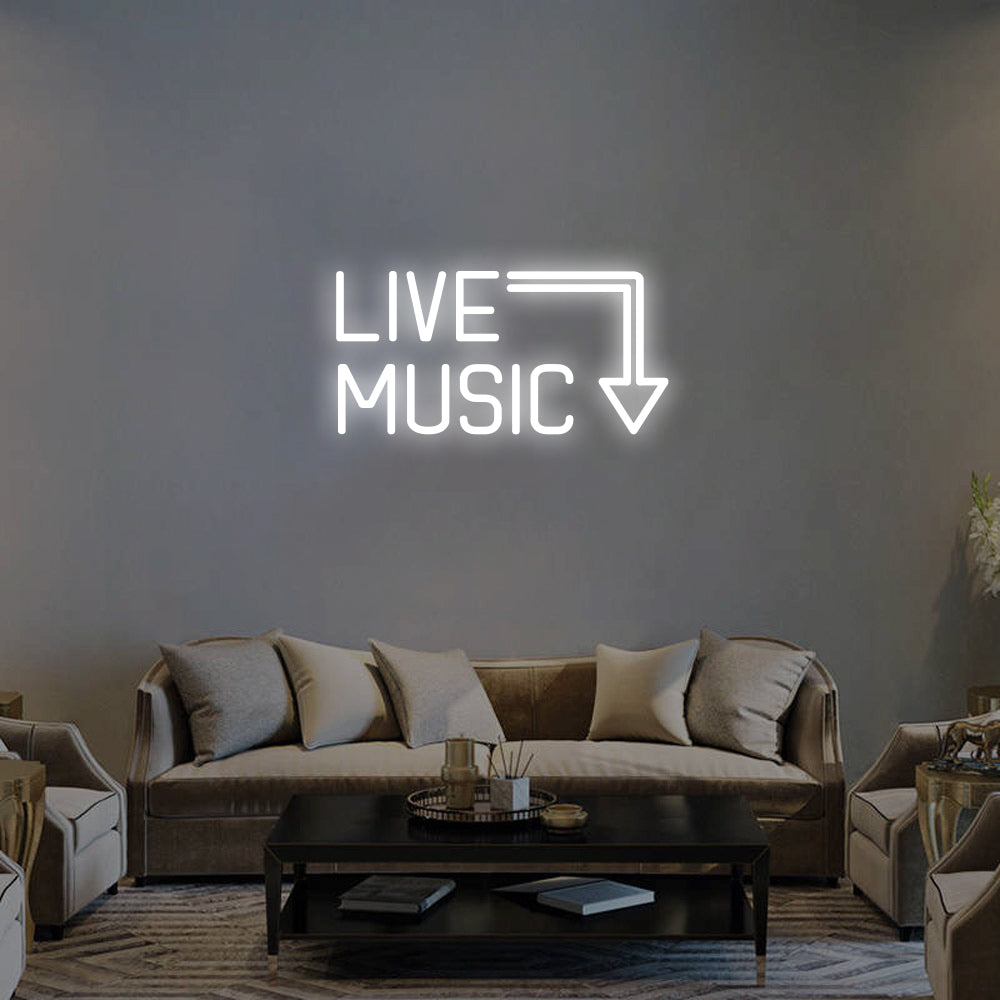 Live Music LED Neon Sign