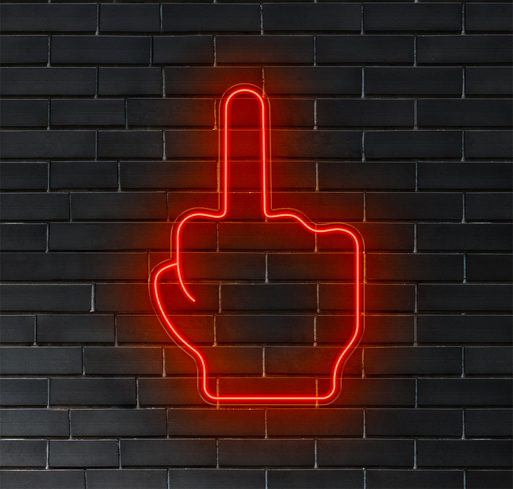 Middle Finger LED Neon Sign