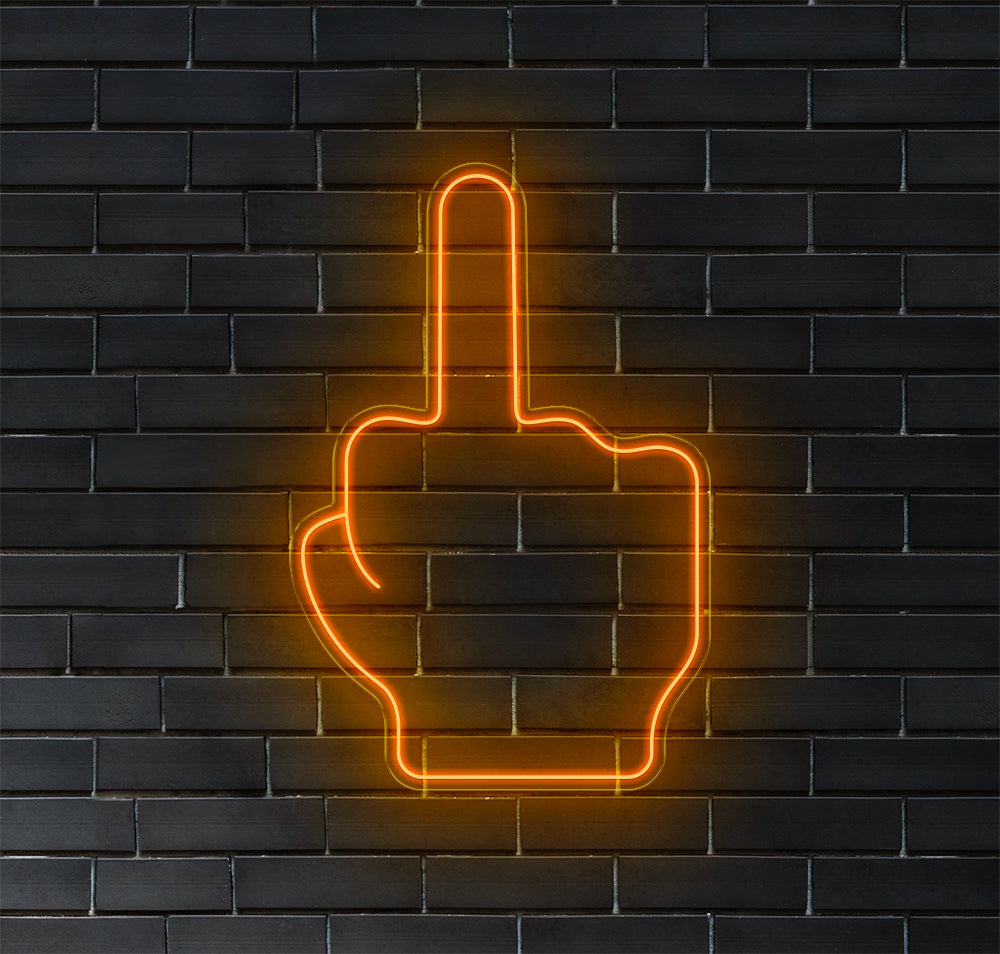 Middle Finger LED Neon Sign