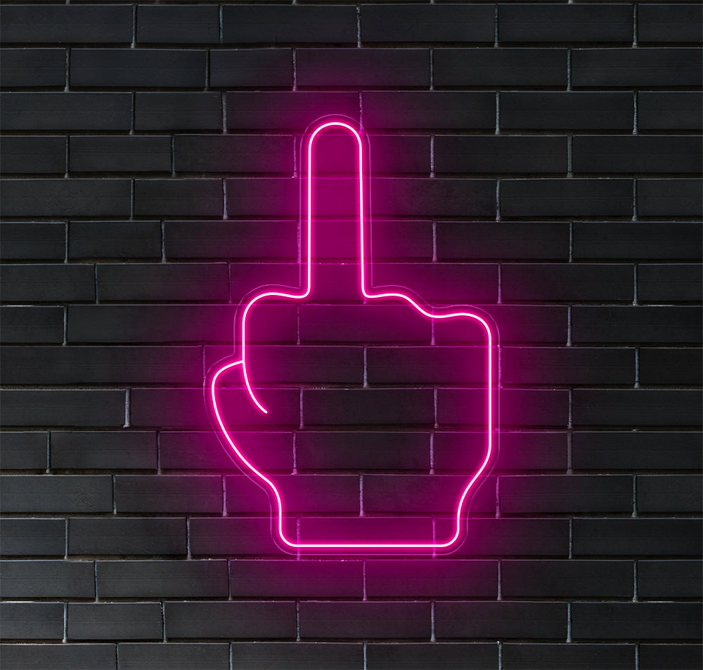 Middle Finger LED Neon Sign
