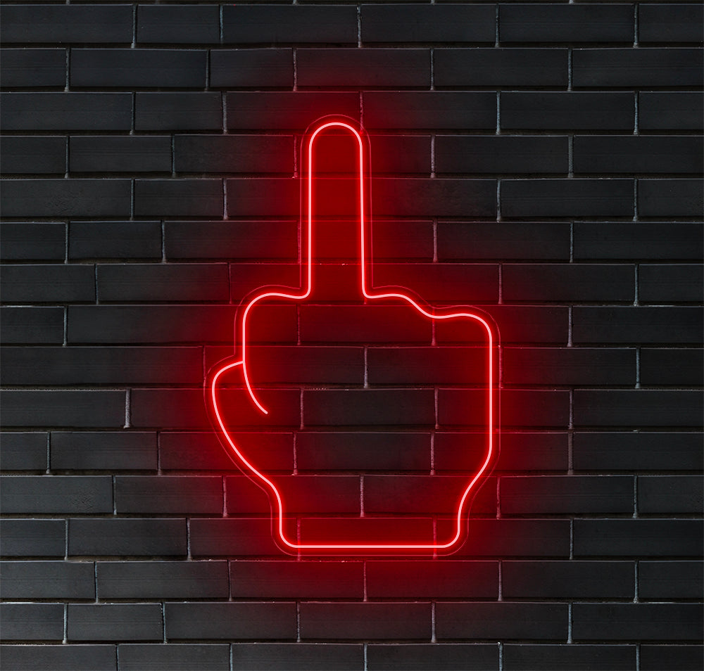 Middle Finger LED Neon Sign