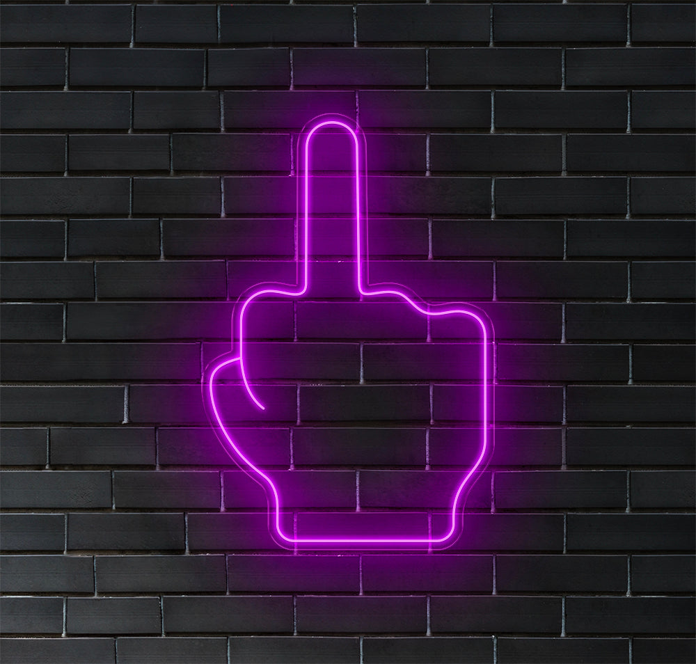 Middle Finger LED Neon Sign