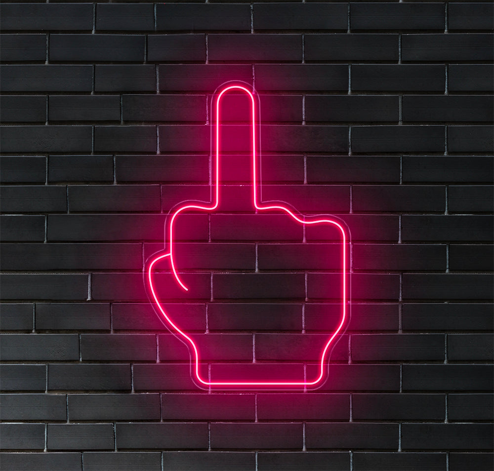 Middle Finger LED Neon Sign