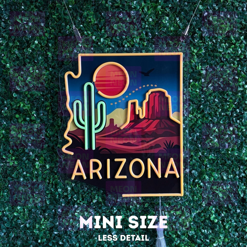 Monument Valley - Arizona Red Rock Mesas Neon Sign