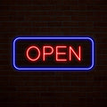 Multicolor Open LED Neon Sign Rectangle Shape