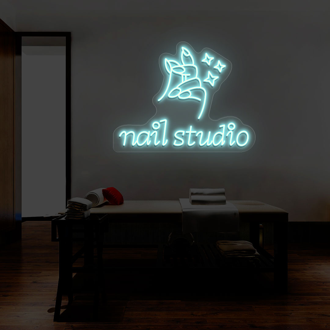 Nail Studio With Hand Neon Sign | CNUS014402