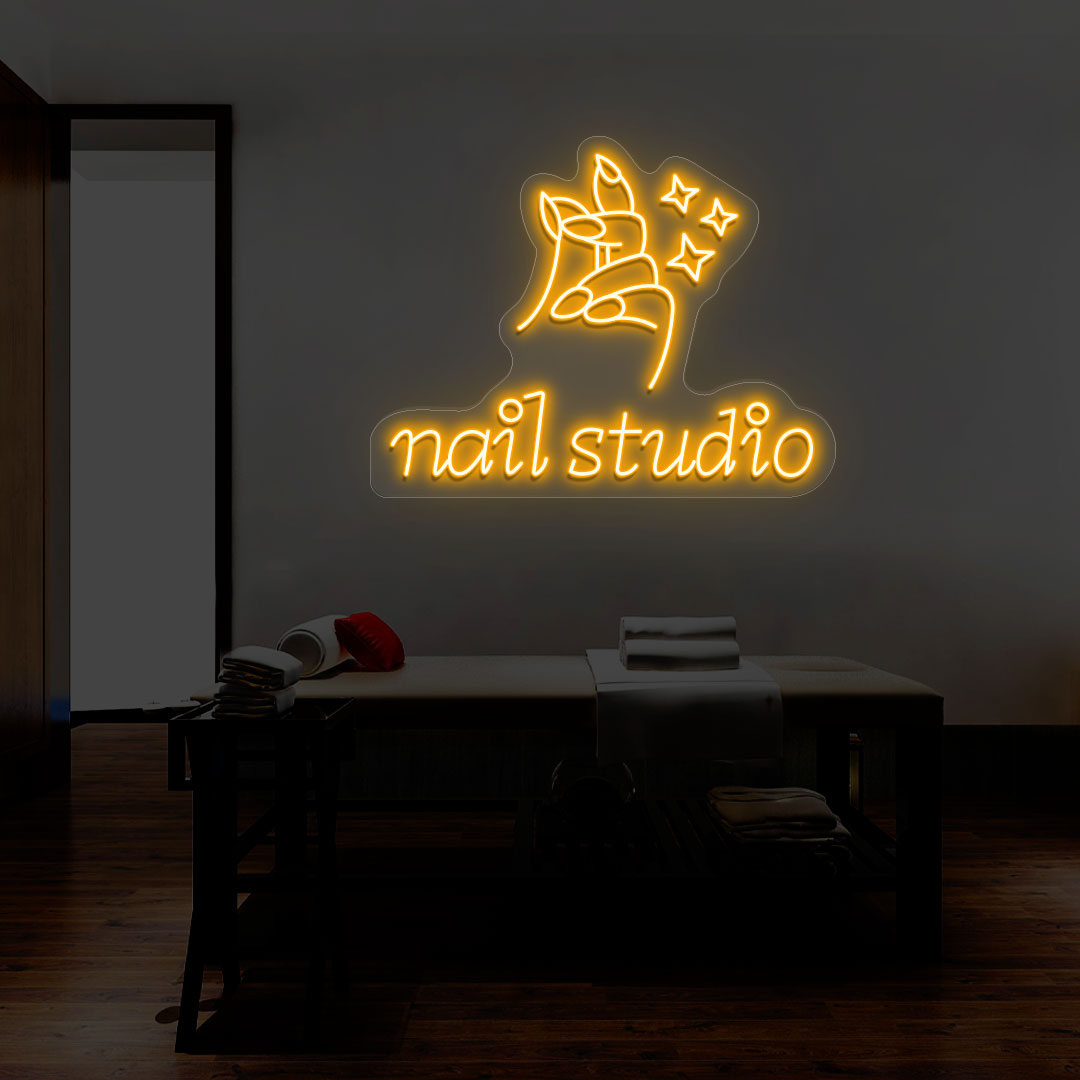 Nail Studio With Hand Neon Sign | CNUS014402