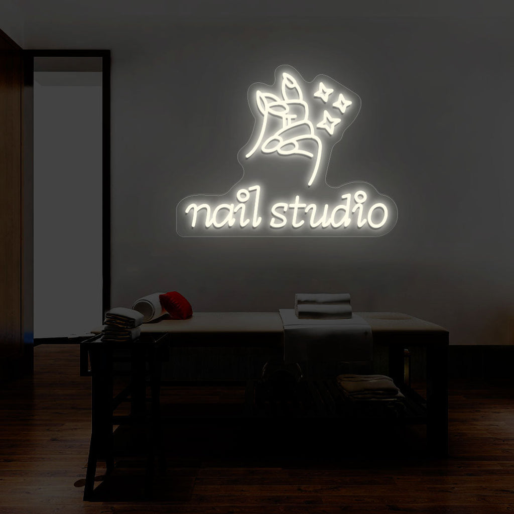 Nail Studio With Hand Neon Sign | CNUS014402