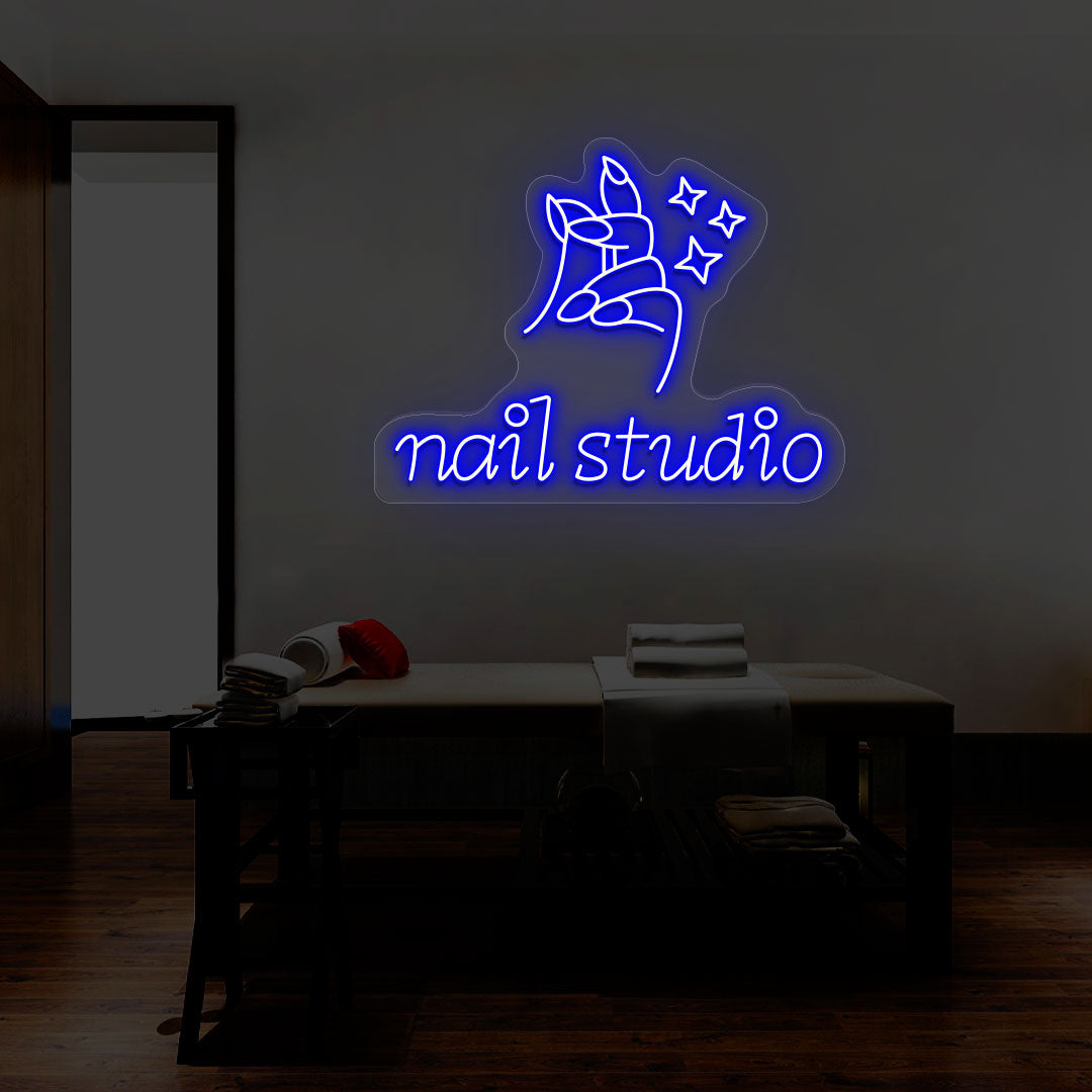Nail Studio With Hand Neon Sign | CNUS014402