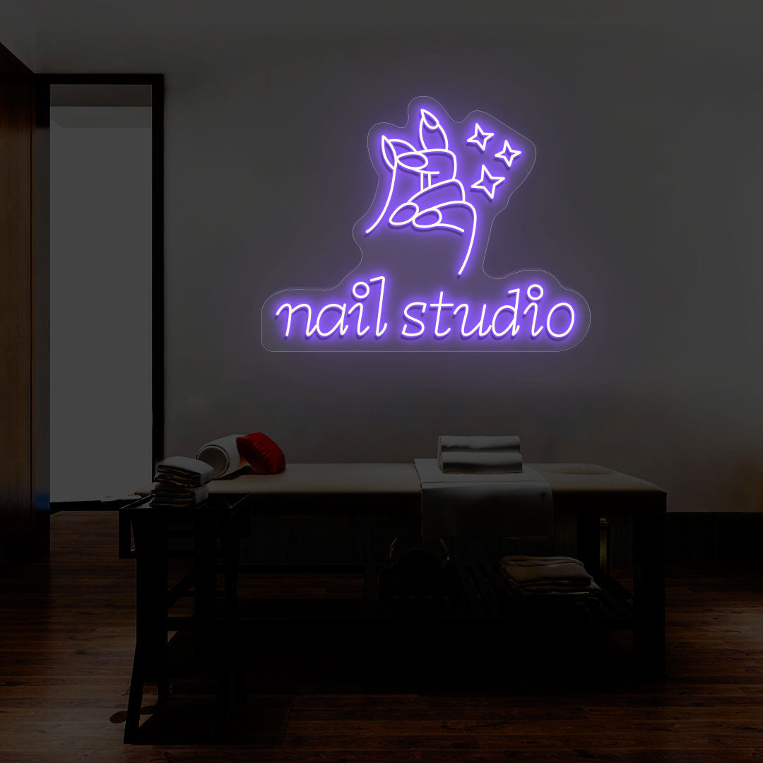 Nail Studio With Hand Neon Sign | CNUS014402