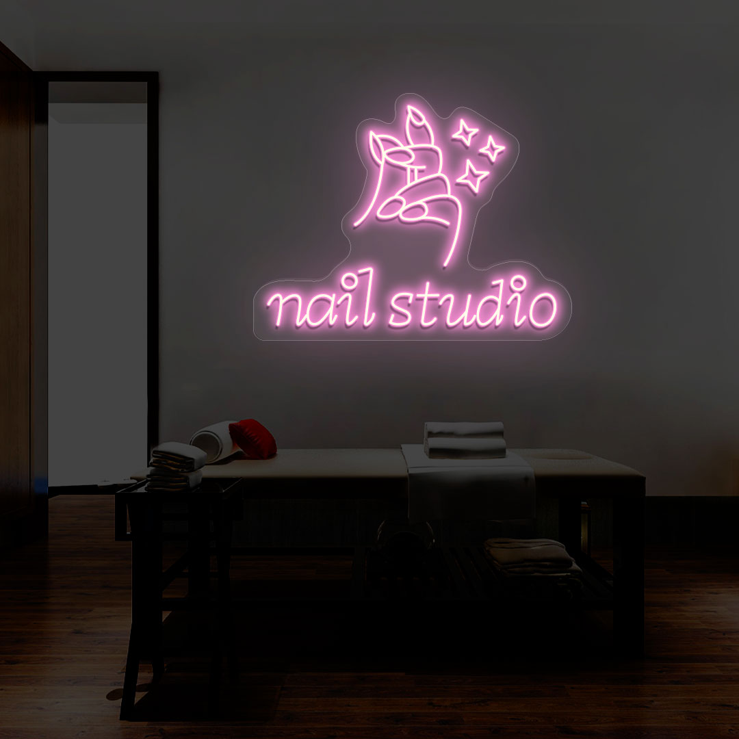 Nail Studio With Hand Neon Sign | CNUS014402