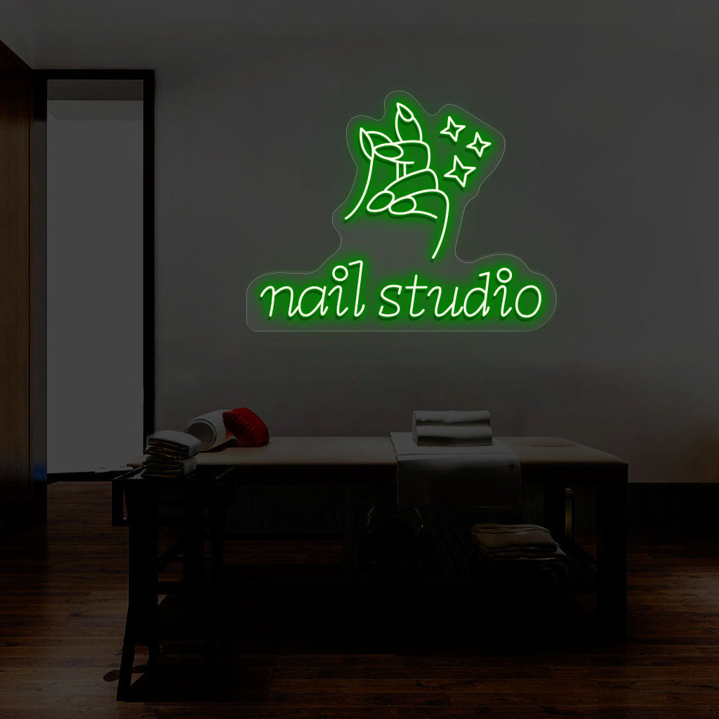 Nail Studio With Hand Neon Sign | CNUS014402