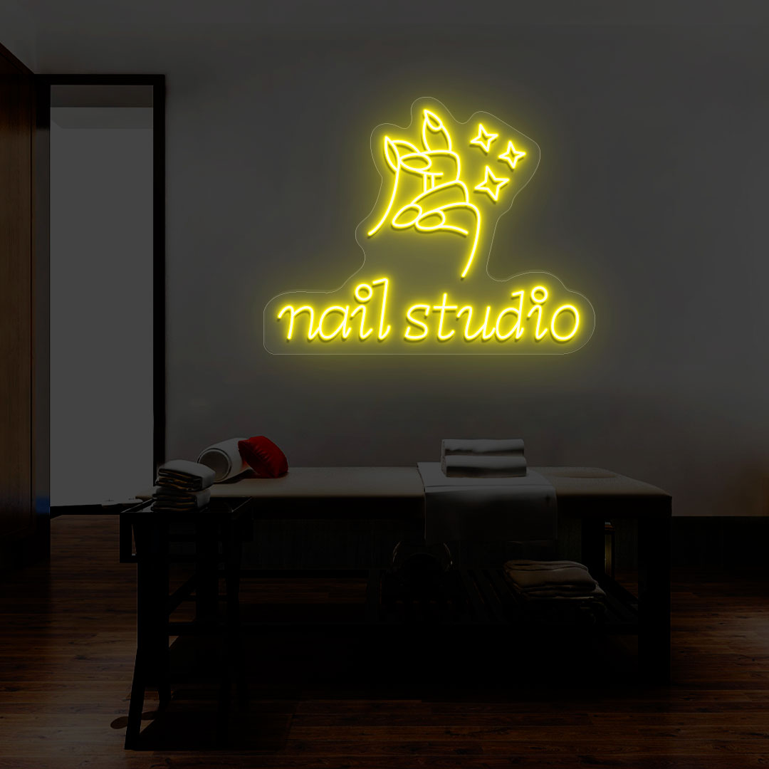 Nail Studio With Hand Neon Sign | CNUS014402