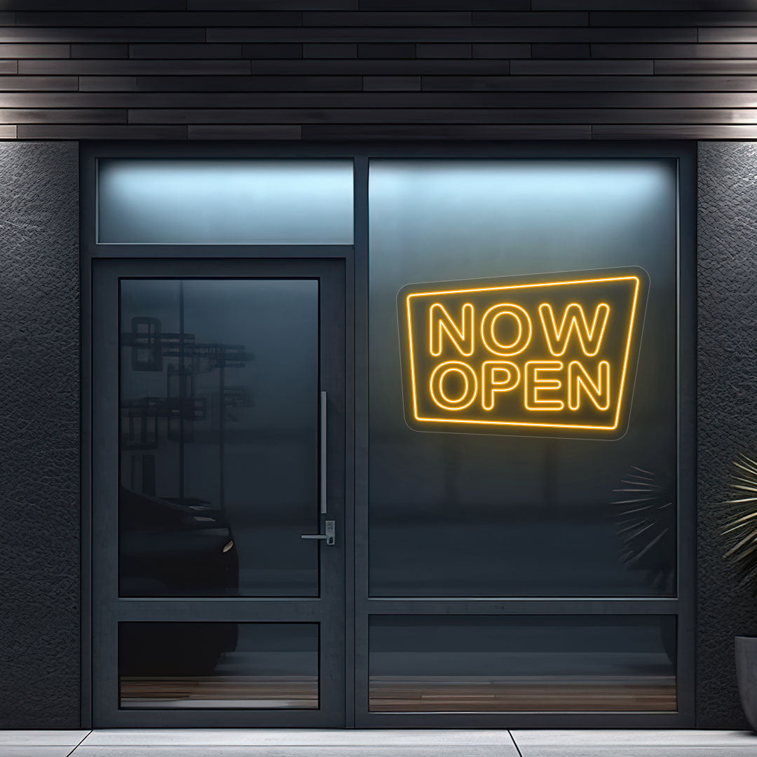 Now Open Square LED Neon Sign