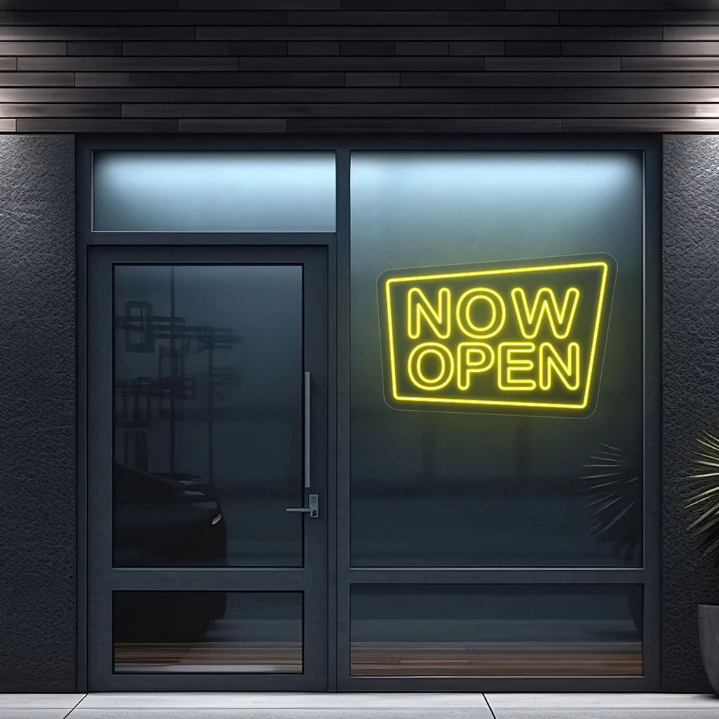 Now Open Square LED Neon Sign