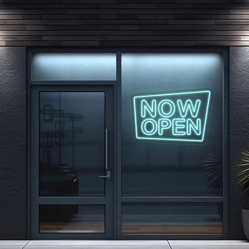 Now Open Square LED Neon Sign