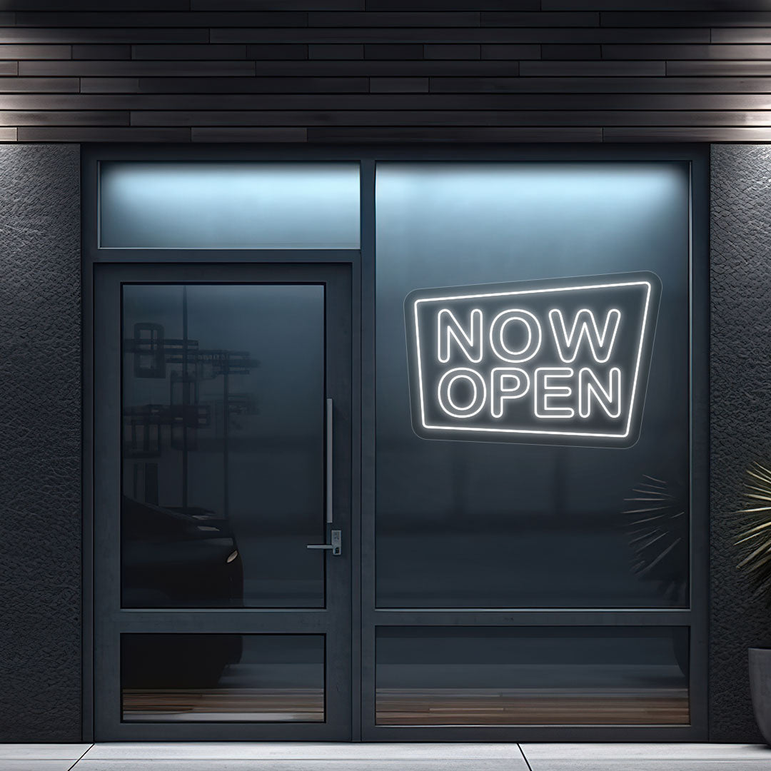 Now Open Square LED Neon Sign