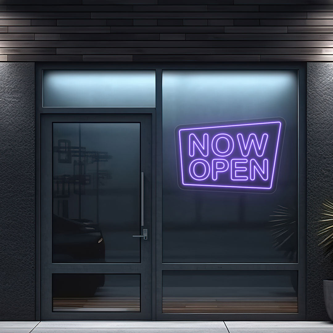 Now Open Square LED Neon Sign