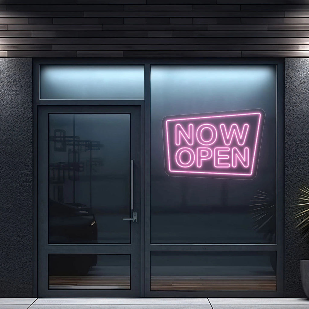Now Open Square LED Neon Sign