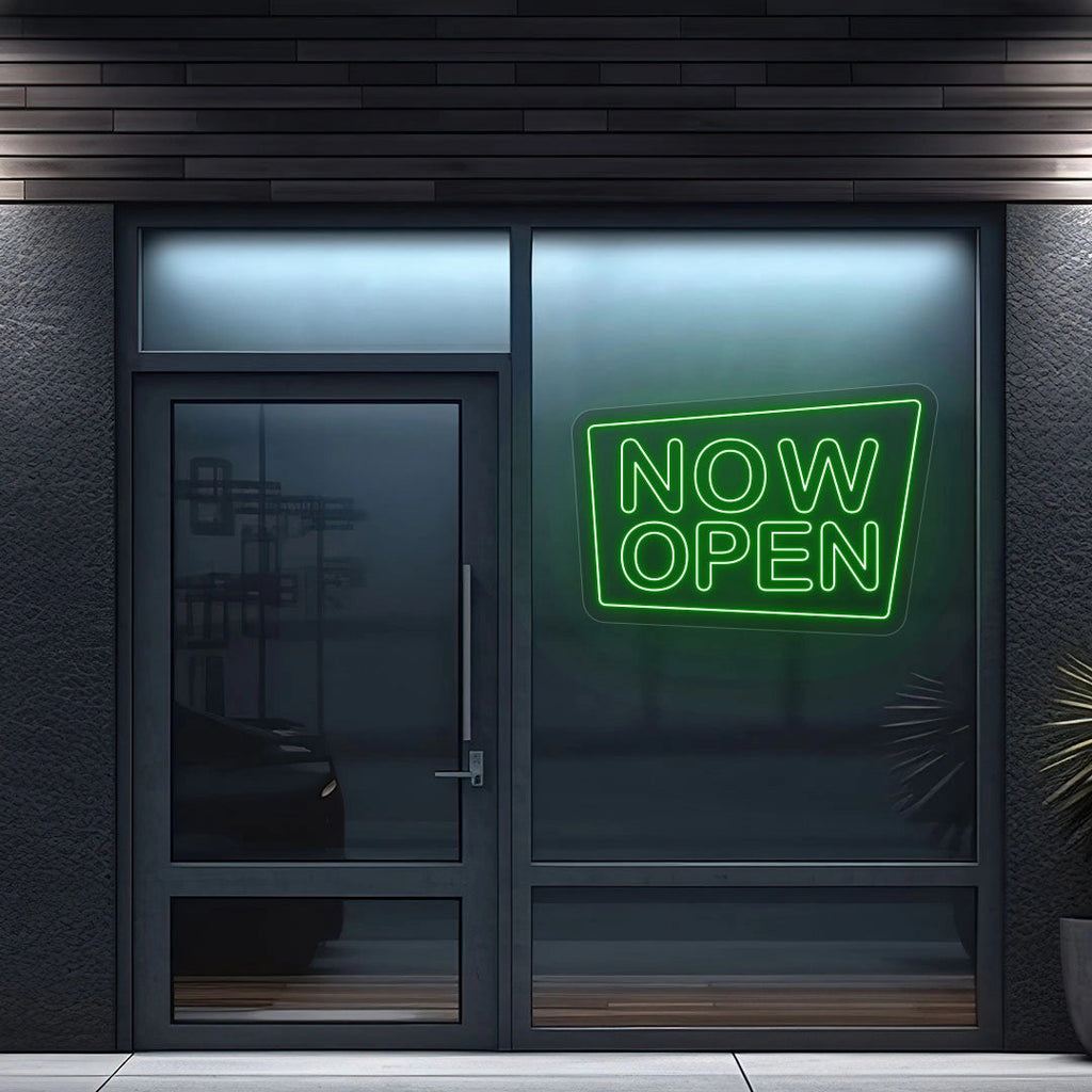 Now Open Square LED Neon Sign