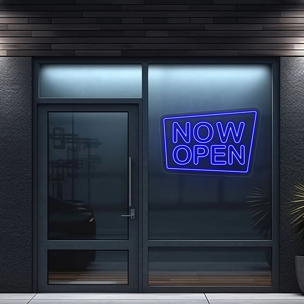 Now Open Square LED Neon Sign