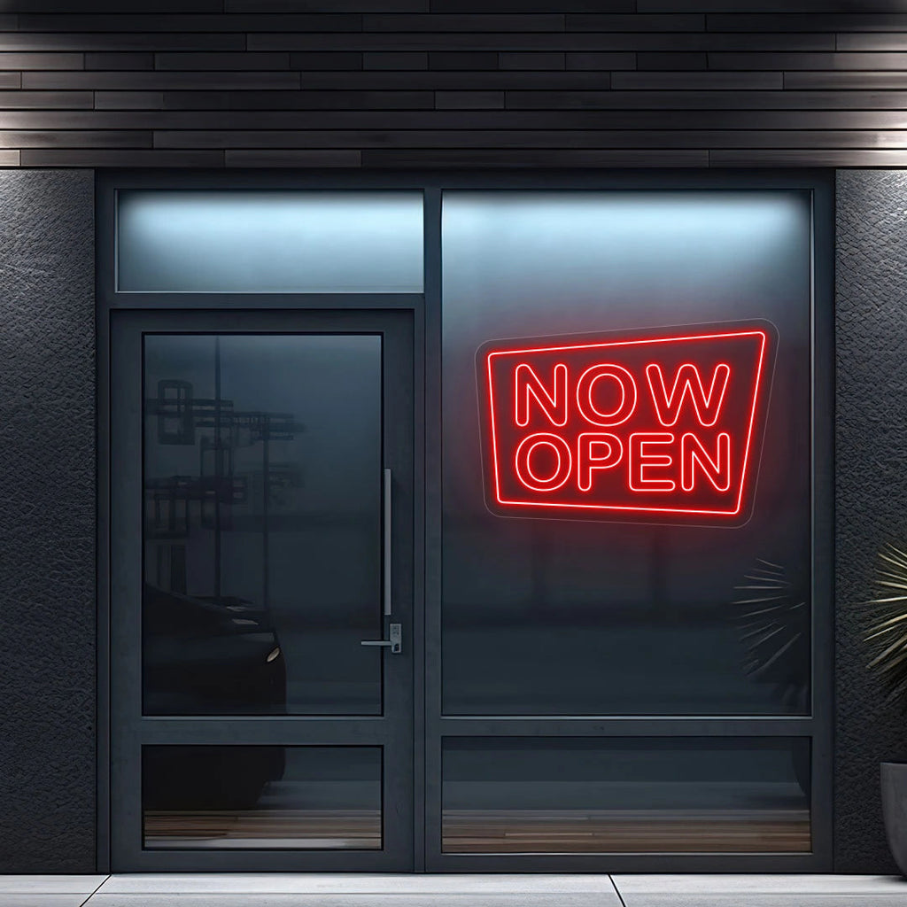 Now Open Square LED Neon Sign